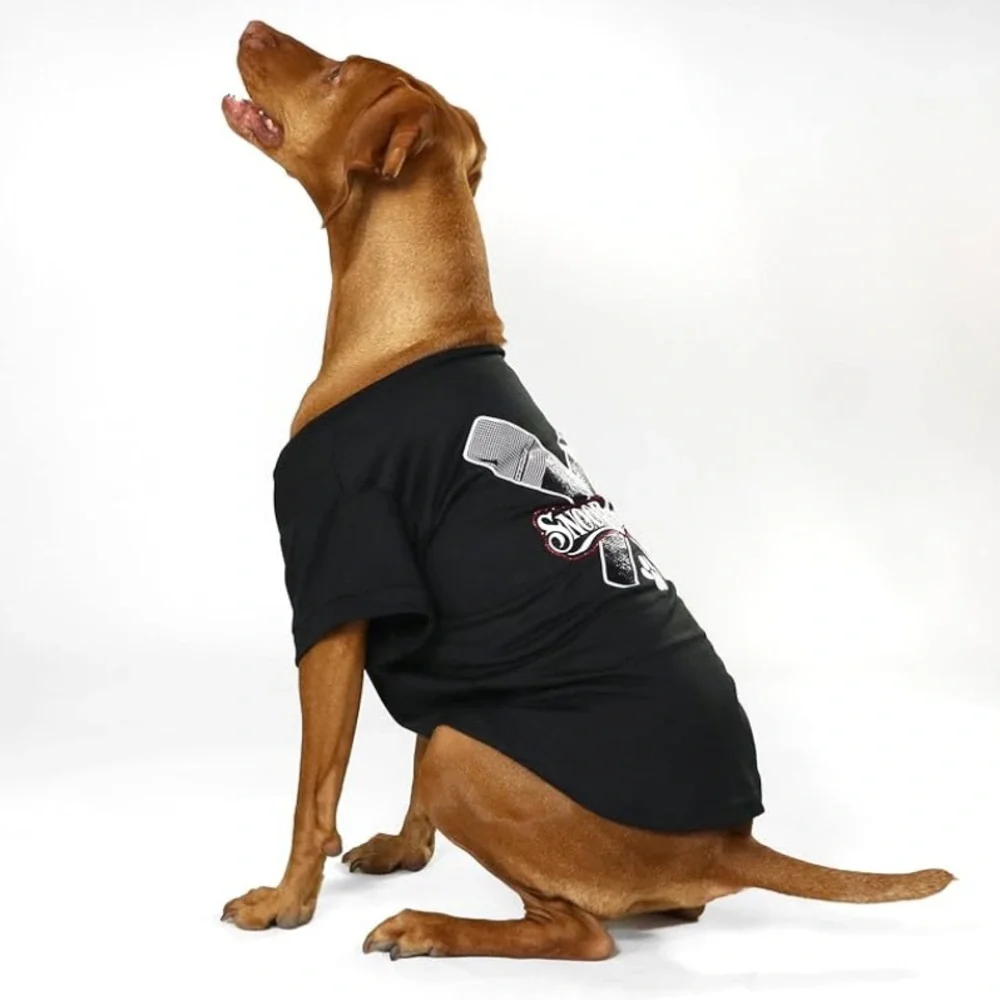NEW Snoop Dogg Deluxe T-shirt size L, w/Mic Drop graphic w/glitter & rhinestones